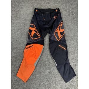 Klim XC Lite Pants Mens Size 28 Black Orange Off Road Motocross Dirt Bike MX